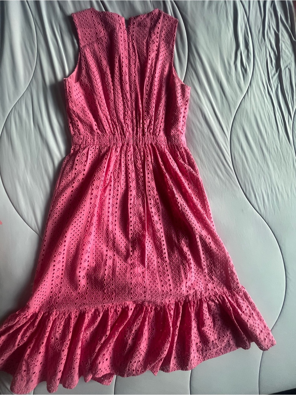 J. Crew Bright Pink Eyelet Sundress
